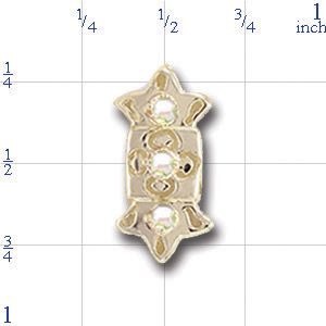 A3313 14K 3 PEARL SLIDE SPACER 